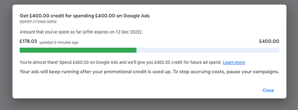 Be Careful of the £400 Google Adwords Offer